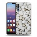 Дизайнерский силиконовый с усиленными углами чехол для Huawei P20 Pro Текстура камня