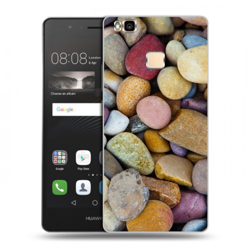 Дизайнерский пластиковый чехол для Huawei P9 Lite Текстура камня