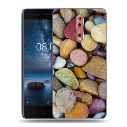 Дизайнерский пластиковый чехол для Nokia 8 Текстура камня