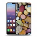 Дизайнерский силиконовый с усиленными углами чехол для Huawei P20 Pro Текстура камня