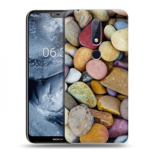 Дизайнерский пластиковый чехол для Nokia 6.1 Plus Текстура камня