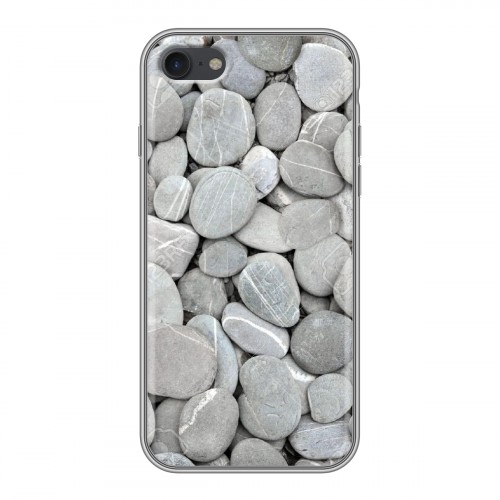 Дизайнерский силиконовый с усиленными углами чехол для Iphone 7 Текстура камня