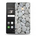 Дизайнерский пластиковый чехол для Huawei P9 Lite Текстура камня