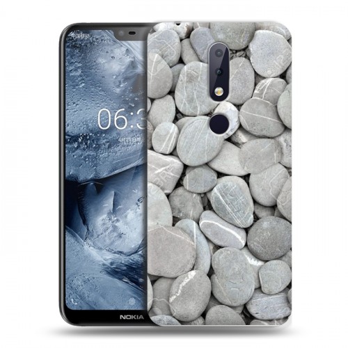 Дизайнерский силиконовый чехол для Nokia 6.1 Plus Текстура камня