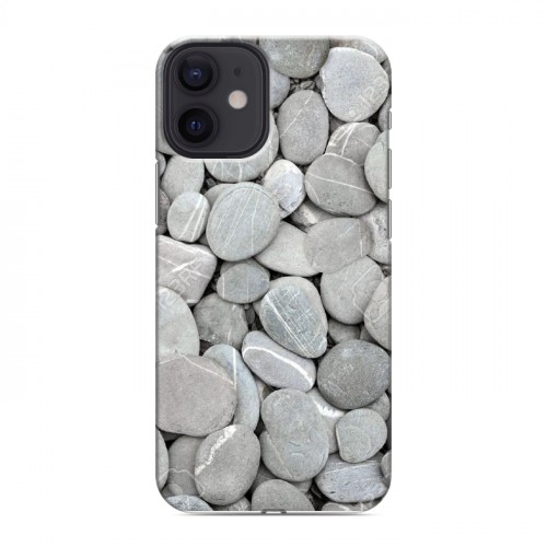 Дизайнерский силиконовый с усиленными углами чехол для Iphone 12 Mini Текстура камня