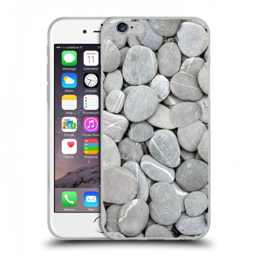 Дизайнерский пластиковый чехол для Iphone 6/6s Текстура камня