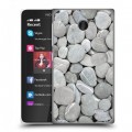 Дизайнерский пластиковый чехол для Nokia X Текстура камня