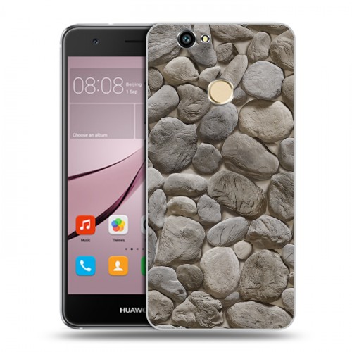 Дизайнерский силиконовый с усиленными углами чехол для Huawei Nova Текстура камня