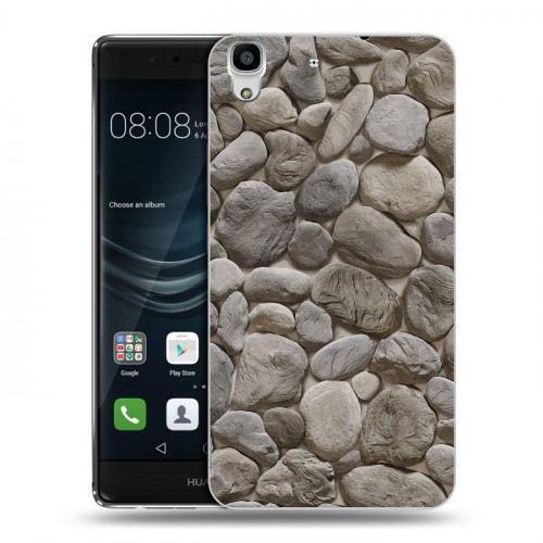Дизайнерский пластиковый чехол для Huawei Y6II Текстура камня
