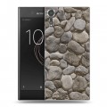 Дизайнерский пластиковый чехол для Sony Xperia XZs Текстура камня