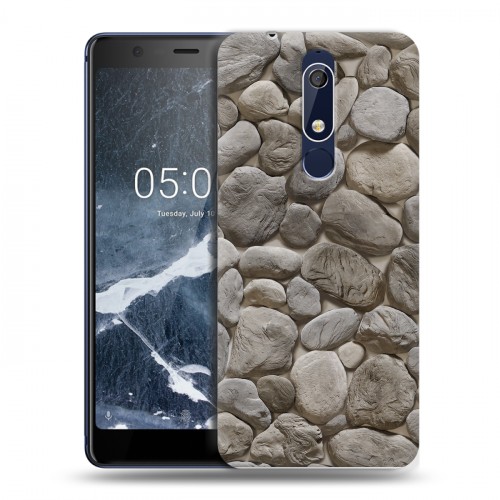 Дизайнерский пластиковый чехол для Nokia 5.1 Текстура камня