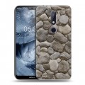 Дизайнерский пластиковый чехол для Nokia 6.1 Plus Текстура камня