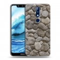 Дизайнерский пластиковый чехол для Nokia 5.1 Plus Текстура камня