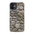 Дизайнерский силиконовый с усиленными углами чехол для Iphone 12 Mini Текстура камня
