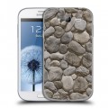 Дизайнерский пластиковый чехол для Samsung Galaxy Grand Текстура камня
