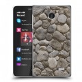 Дизайнерский пластиковый чехол для Nokia X Текстура камня