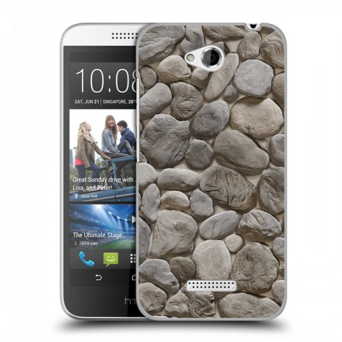 Дизайнерский пластиковый чехол для HTC Desire 616 Текстура камня