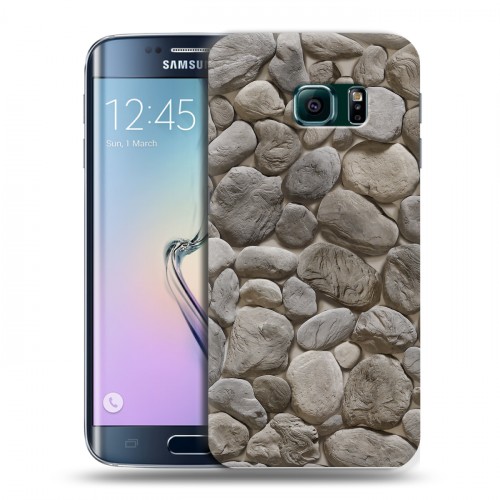 Дизайнерский пластиковый чехол для Samsung Galaxy S6 Edge Текстура камня