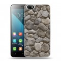 Дизайнерский пластиковый чехол для Huawei Honor 4X Текстура камня
