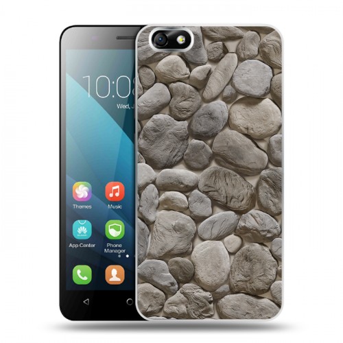 Дизайнерский пластиковый чехол для Huawei Honor 4X Текстура камня