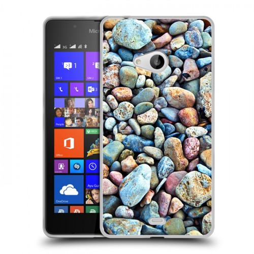 Дизайнерский пластиковый чехол для Microsoft Lumia 540 Текстура камня