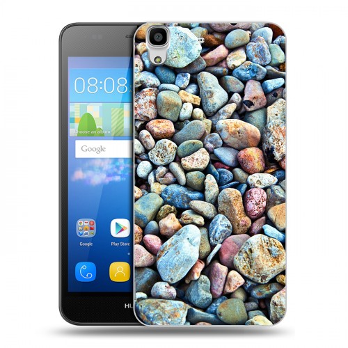 Дизайнерский пластиковый чехол для Huawei Y6 Текстура камня