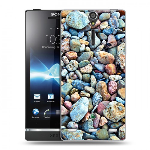 Дизайнерский пластиковый чехол для Sony Xperia S Текстура камня