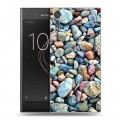 Дизайнерский пластиковый чехол для Sony Xperia XZs Текстура камня