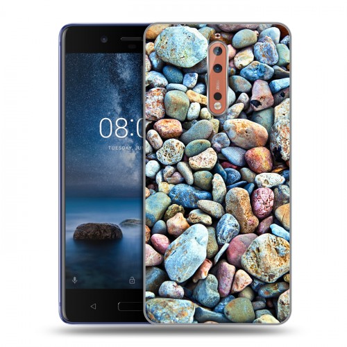 Дизайнерский пластиковый чехол для Nokia 8 Текстура камня