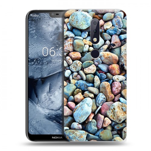 Дизайнерский пластиковый чехол для Nokia 6.1 Plus Текстура камня