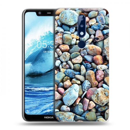 Дизайнерский пластиковый чехол для Nokia 5.1 Plus Текстура камня