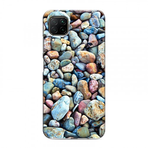 Дизайнерский силиконовый с усиленными углами чехол для Huawei P40 Lite Текстура камня