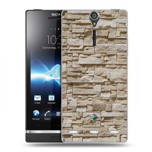 Дизайнерский пластиковый чехол для Sony Xperia S Текстура камня