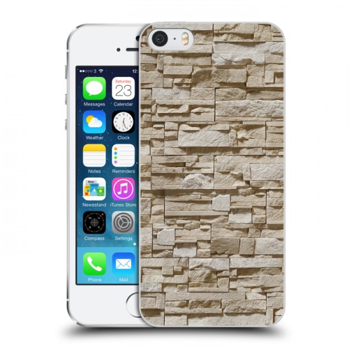Дизайнерский пластиковый чехол для Iphone 5s Текстура камня