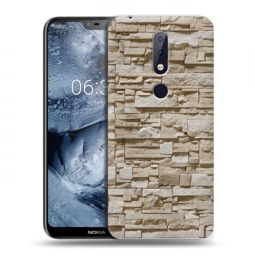 Дизайнерский пластиковый чехол для Nokia 6.1 Plus Текстура камня