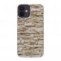 Дизайнерский пластиковый чехол для Iphone 12 Mini Текстура камня