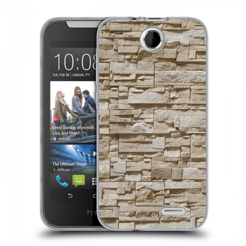 Дизайнерский силиконовый чехол для HTC Desire 310 Текстура камня