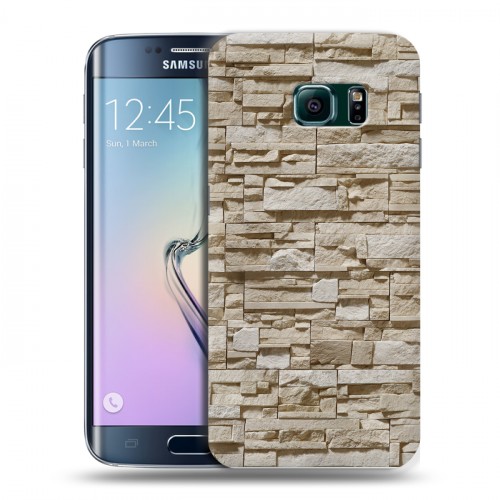 Дизайнерский пластиковый чехол для Samsung Galaxy S6 Edge Текстура камня
