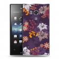 Дизайнерский пластиковый чехол для Sony Xperia acro S Цветочные паттерны