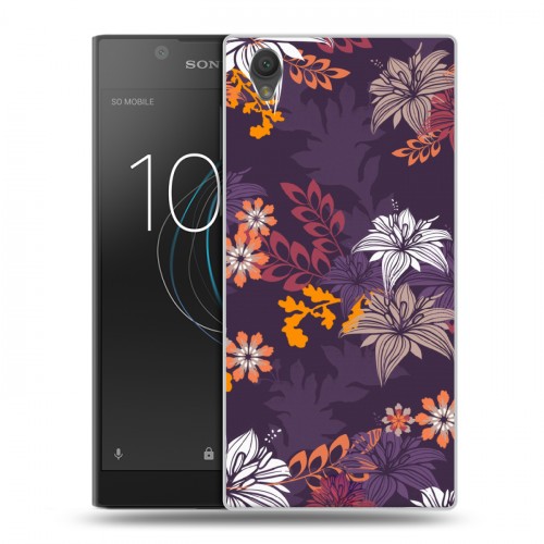 Дизайнерский пластиковый чехол для Sony Xperia L1 Цветочные паттерны