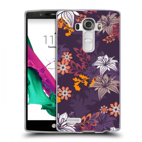 Дизайнерский силиконовый чехол для LG G4 Цветочные паттерны