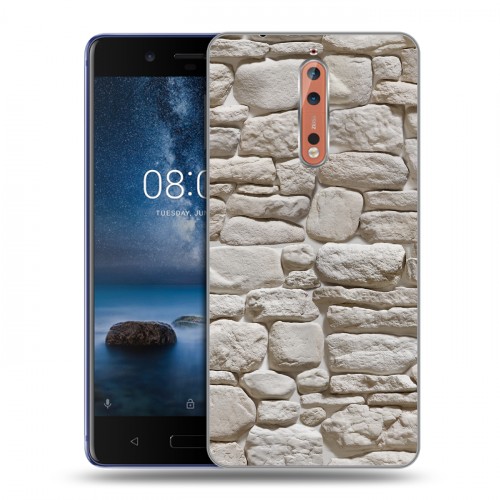 Дизайнерский пластиковый чехол для Nokia 8 Текстура камня