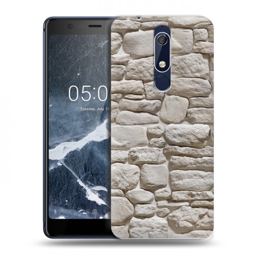 Дизайнерский пластиковый чехол для Nokia 5.1 Текстура камня