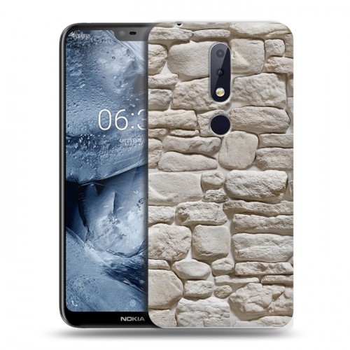 Дизайнерский пластиковый чехол для Nokia 6.1 Plus Текстура камня