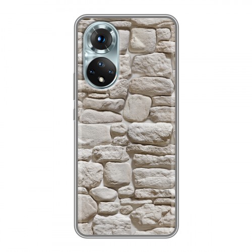 Дизайнерский силиконовый с усиленными углами чехол для Huawei Honor 50 Текстура камня