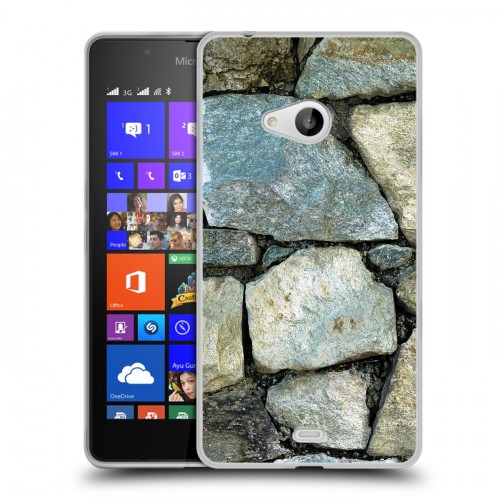Дизайнерский пластиковый чехол для Microsoft Lumia 540 Текстура камня