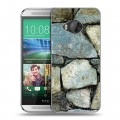 Дизайнерский силиконовый чехол для HTC One ME Текстура камня
