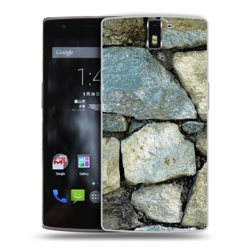 Дизайнерский силиконовый чехол для OnePlus One Текстура камня