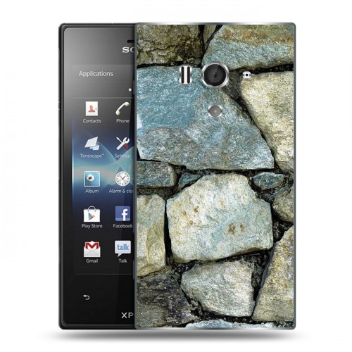 Дизайнерский пластиковый чехол для Sony Xperia acro S Текстура камня