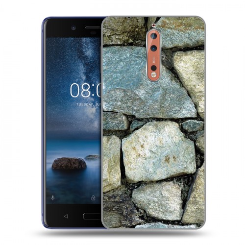 Дизайнерский пластиковый чехол для Nokia 8 Текстура камня